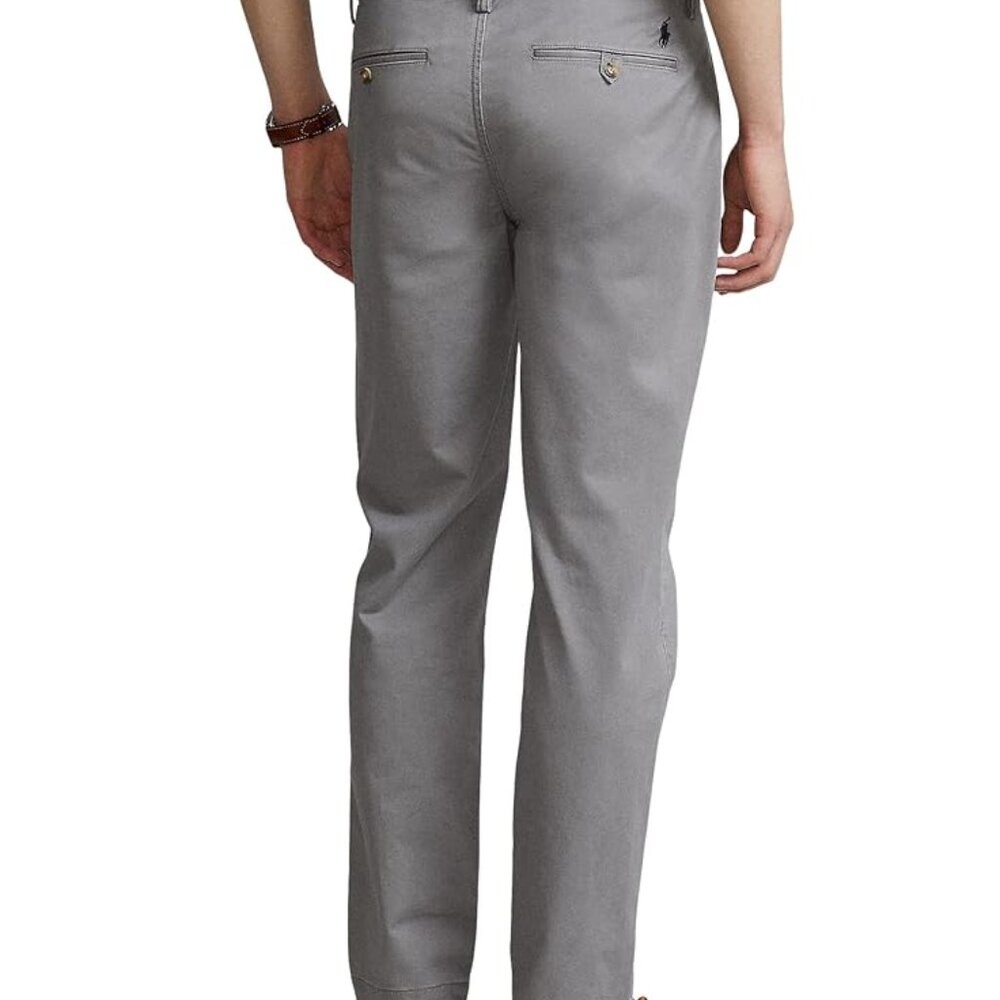 NWT Polo Ralph Lauren Men's Straight-Fit Washed Stretch Chino 33x34 Perfect Grey - Picture 3 of 5